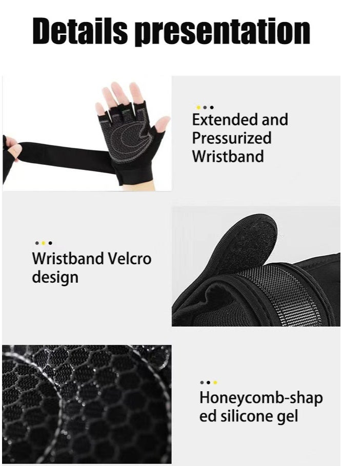 Men’s Sports Gloves – Breathable, Non-Slip, Adjustable Fitness & Gym Gloves for Training, Weightlifting, Outdoor Activities - Image 2